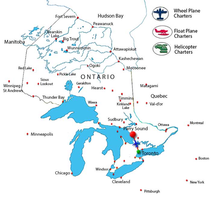 Charter Flights To Parry Sound Ontario /Charter Flight Network